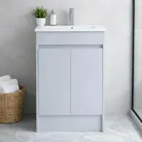Stockholm 600mm Waterproof Vanity - Light Grey Gloss | Bathcenter