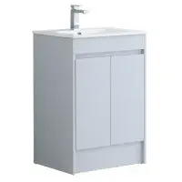 Stockholm 600mm Waterproof Vanity - Light Grey Gloss | Bathcenter