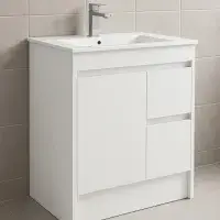 Stockholm 750mm Waterproof Vanity Unit - Gloss White | Bathcenter