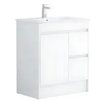 Stockholm 750mm Waterproof Vanity Unit - Gloss White | Bathcenter