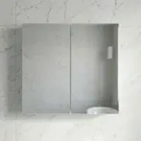 Stockholm 900mm Waterproof Mirror Cabinet - Gloss White | Bathcenter