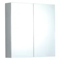 Stockholm 900mm Waterproof Mirror Cabinet - Light Grey | Bathcenter