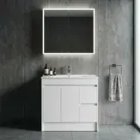 Stockholm 900mm Waterproof Vanity - Gloss White | 2-Door 2-Drawer | Bathcenter