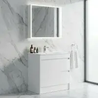 Stockholm 900mm Waterproof Vanity - Gloss White | 2-Door 2-Drawer | Bathcenter