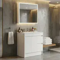 Stockholm 900mm Waterproof Vanity - Gloss White | 2-Door 2-Drawer | Bathcenter