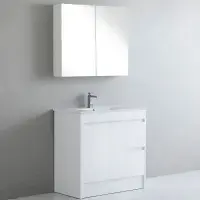 Stockholm 900mm Waterproof Vanity - Gloss White | 2-Door 2-Drawer | Bathcenter