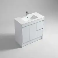Stockholm 900mm Waterproof Vanity - Light Grey Gloss | 2-Door 2-Drawer