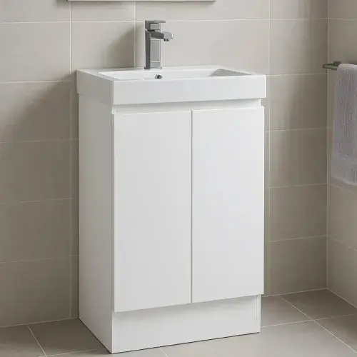 Stockholm Waterproof 500mm Cloakroom Vanity Unit Gloss White