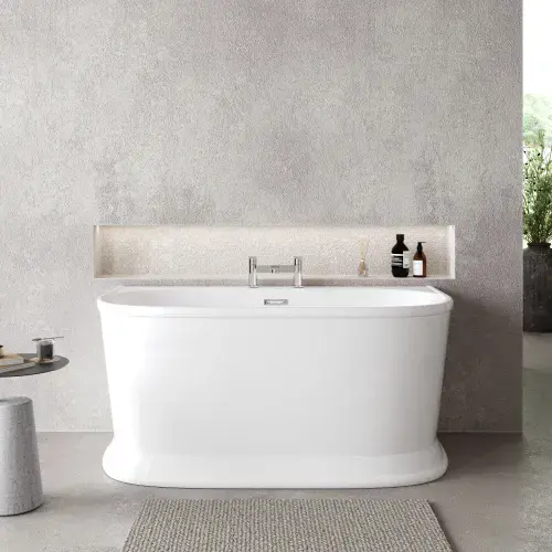 Stora Back to Wall Curved Bath 1500mm
