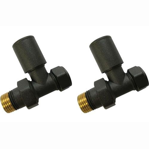 Straight Radiator Valve, Anthracite