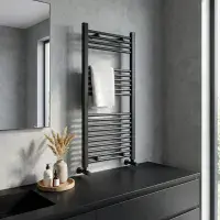 Strive Towel Radiator - 1000mm x 500mm - Black