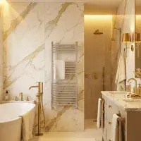 Strive Towel Radiator - 1200mm x 400mm - Chrome