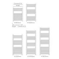 Strive Towel Radiator - 1600mm x 400mm - Black