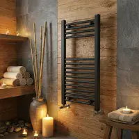 Strive Towel Radiator - 800mm x 400mm - Black