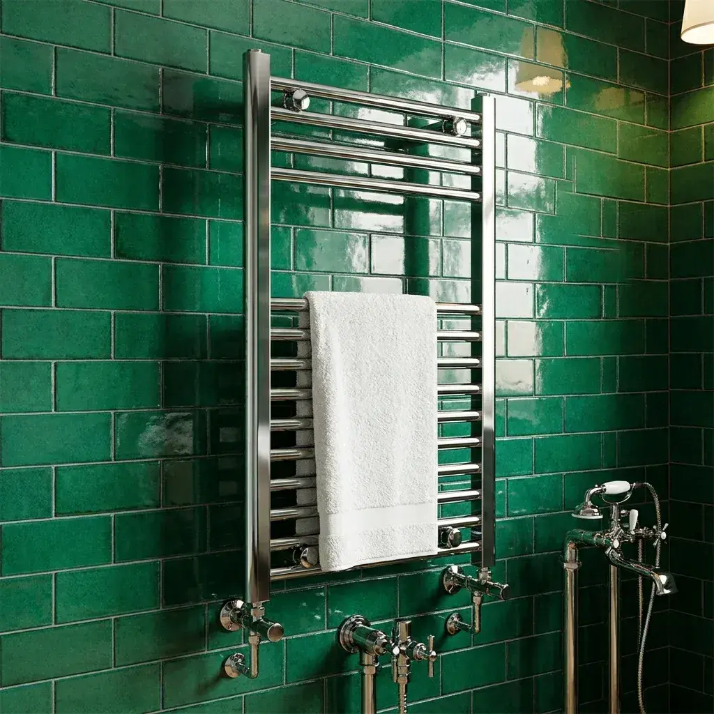 Small Radiator For Bathroom Strive Towel Radiator 800mm X 400mm Chrome