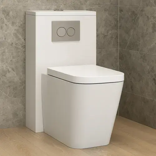 Sudbury Back To Wall Eco Vortex WC Pan and Soft Close Seat - White