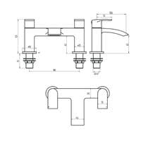 Tengri Bathroom Pack with Bath (various sizes), Toilet, Basin & Pedestal, Taps and Wastes