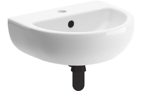 Tengri Cloakroom Basin With Black Bottle Trap