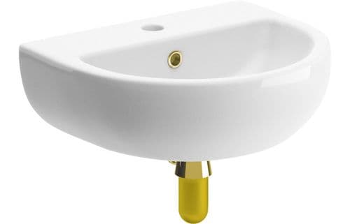 Tengri Cloakroom Basin With Brass Bottle Trap