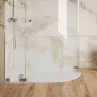 Traymate TM25 25mm Linear Drain Stone Resin Shower Tray | Bathcenter