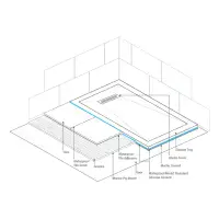 Traymate TM25 25mm Linear Drain Stone Resin Shower Tray | Bathcenter