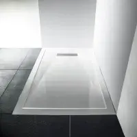 Traymate TM25 25mm Linear Drain Stone Resin Shower Tray | Bathcenter
