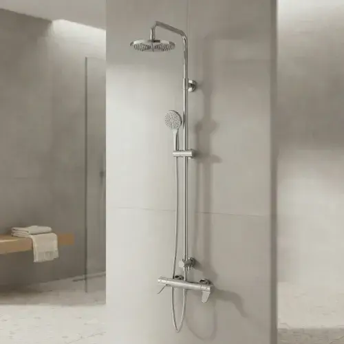 TMV3 Thermostatic Cool Bar Safety Shower Twin Head