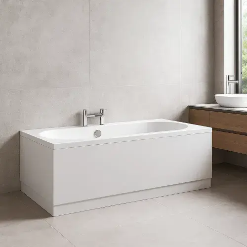 Trojan Cascade Double Ended Bath - Gloss White - Various Size