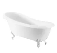 Trojan Eaton Single Ended Twin Skin Freestanding Bath With Feet - 1710mm x 740mm - Gloss White