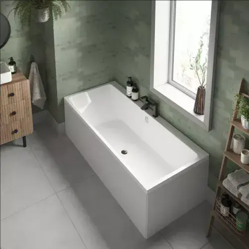Trojan Elite Edge DE Double Ended Bath - Gloss White - Various Size
