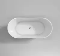 Trojan Emerland DE Double Ended Twin Skin Freestanding Bath - Gloss White