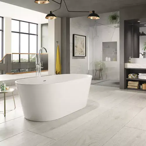 Trojan Hampton Double Ended Twin Skin Freestanding Bath - Gloss White - Various Size