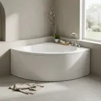 Trojan Lagoon 1200x1200mm Corner Bath with Seat | Small Bathroom Solution