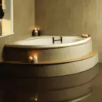 Trojan Lagoon 1200x1200mm Corner Bath with Seat | Small Bathroom Solution