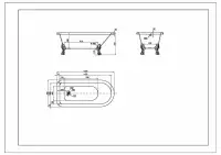 Trojan Uppingham Single Ended Twin Skin Freestanding Bath With Feet
