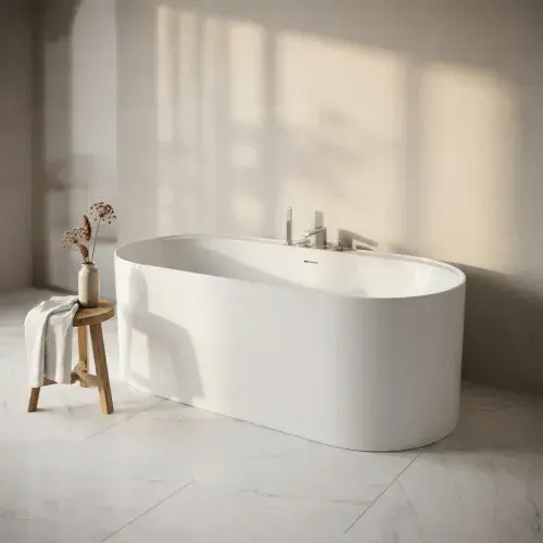 Tuttan Freestanding Bath - Gloss White - 1700 x 750mm