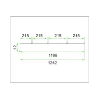 Universal 1250mm 5 Fold Bath Screen - Will Fit Corner Baths