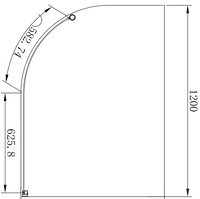 Valliant Chrome Round Pole Walk In, Offset, Wetroom Glass Screen, Various Sizes