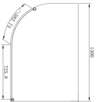 Valliant Chrome Round Pole Walk In, Offset, Wetroom Glass Screen, Various Sizes