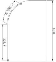 Valliant Chrome Round Pole Walk In, Offset, Wetroom Glass Screen, Various Sizes