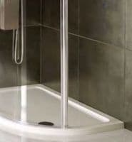 Valliant Chrome Round Pole Walk In, Offset, Wetroom Glass Screen, Various Sizes