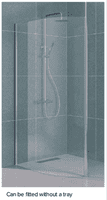 Valliant Chrome Round Pole Walk In, Offset, Wetroom Glass Screen, Various Sizes