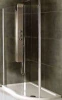 Valliant Chrome Round Pole Walk In, Offset, Wetroom Glass Screen, Various Sizes