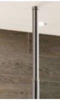 Valliant Chrome Round Pole Walk In, Wetroom Glass Screen, Various Sizes