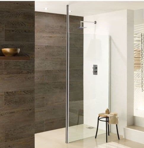 Valliant Round Pole Walk In, Wetroom Glass Screen, Various Sizes