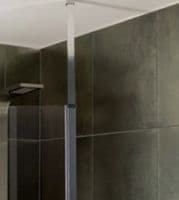 Valliant Square Pole Walk In, Wetroom Glass Screen, Various Sizes