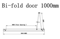 Vantage Brushed Brass Bi Fold Door Glass Shower Enclosure