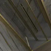 Vantage Brushed Brass Bi Fold Door Glass Shower Enclosure