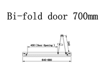 Vantage Brushed Brass Bi Fold Door Glass Shower Enclosure