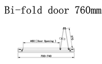 Vantage Brushed Brass Bi Fold Door Glass Shower Enclosure